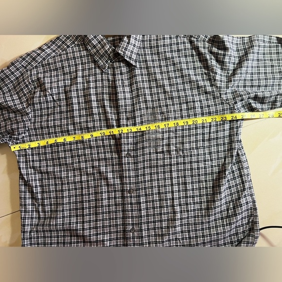 St John’s Bay Shirt ST. JOHN'S BAY mens dress shirt BLACK GREY Large Cotton - Picture 13 of 16